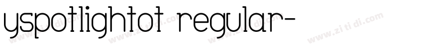 yspotlightot regular字体转换